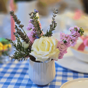 Amitie cup vase with Easter flowers