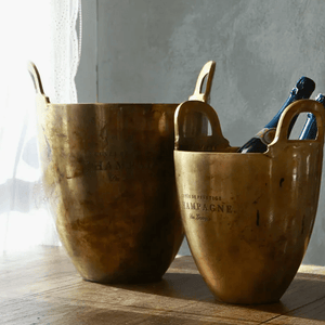 Cuvee de Prestige Champagne & Wine Bucket large and small styled with champagne bottles