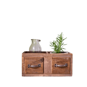 French Country Maison de Provence Organiser showcasing vintage drawer-style finish and natural wood