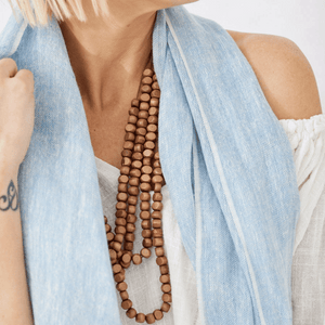 Marseille Linen scarf - Blue