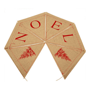 French Noël Christmas Bunting with red lettering – rustic French holiday décor