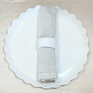 Amitié Ceramic Napkin Ring - White