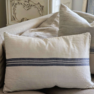 French Country Stripe Linen Cotton Cushion