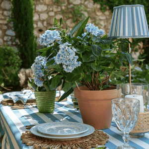 Blue & White Stripe Table Lamp
