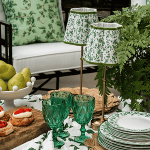 Ivy Scallop Lamp Shade & Gold Base