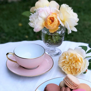 Limoge Teacup & Saucer Rose Petal