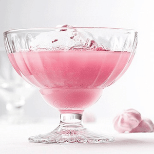 La Rochere Elise Dessert Cup with pink dessert and icecream