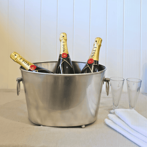 Côte des Bar Ice - Champagne Bucket with three bottles of Moet Champagne and La Rochere Bee Champagne Flutes