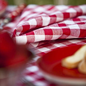 Provincial - Red Check Tablecloth - 150 x 150