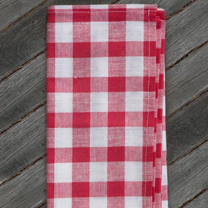 Provincial - Red Check Tablecloth - 150 x 150