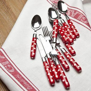 Glass Cloth Linen Table Runner - Red Stripe