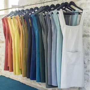 Assorted colours of French Linen Aprons