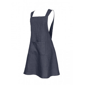 French Linen Kyoto Apron - Denim Navy