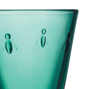 La Rochere Coloured Bee Tumblers Close up - emerald Green