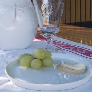 Amitié White Linen Plate