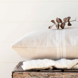 Henriette French Linen Cushion – White / Blanc
