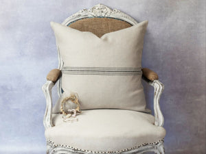 Bien French Linen Cushion - Black / Noir