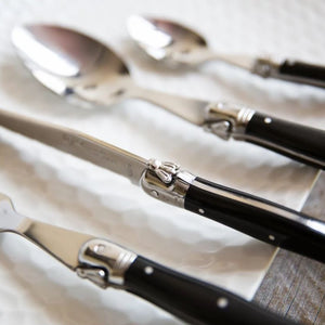 Laguiole Black 24 Piece Cutlery Set