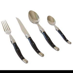 Laguiole Black 24 Piece Cutlery Set