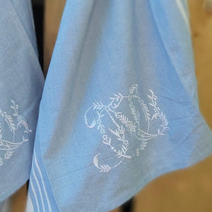 Malmaison Monogram - Bleu Tea Towel