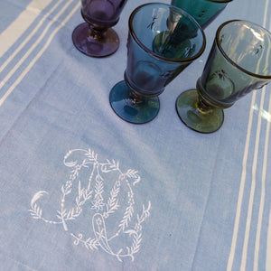 Malmaison Monogram - Bleu Tea Towel