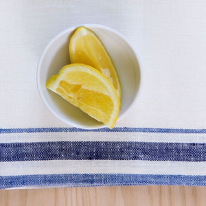 Agnès Linen Napkins - Blue Two Tone Stripe - Set of 4