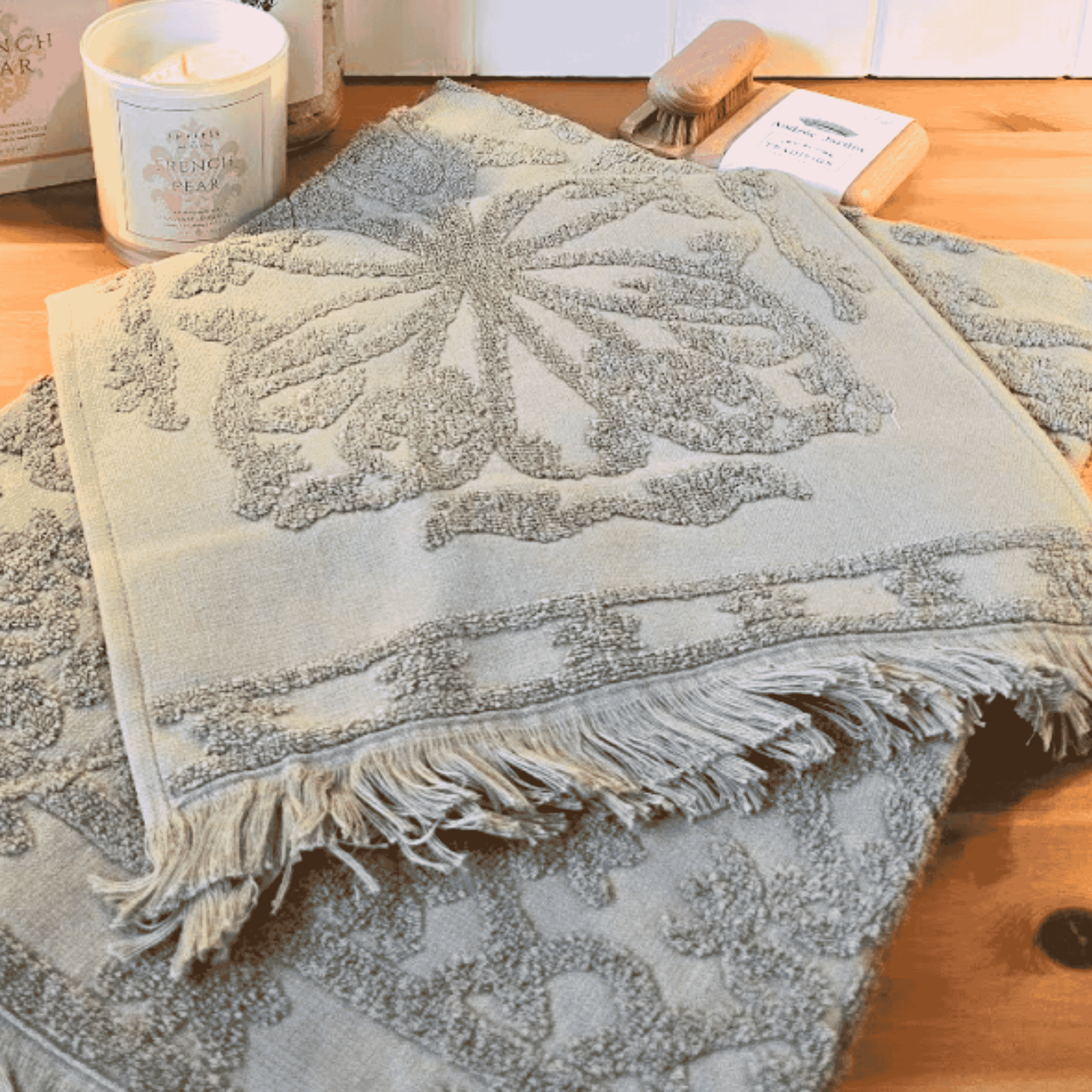 Elegant bathroom styling with Ubud cotton linen bath towels French – Malmaison