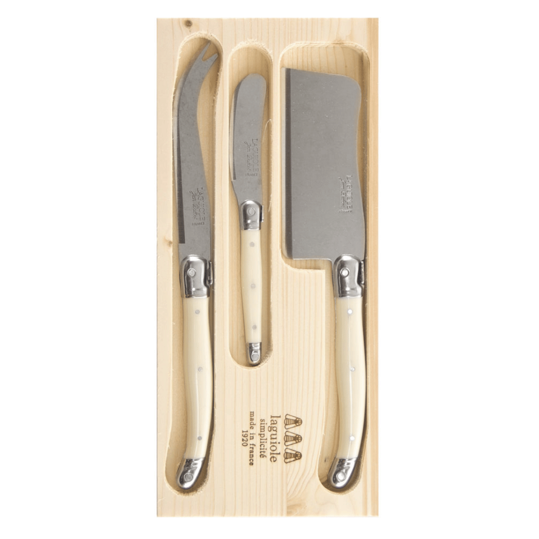 Jean Dubost Light Horn - 3 Piece Cheese Set
