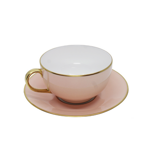 Limoge Teacup & Saucer Rose Petal