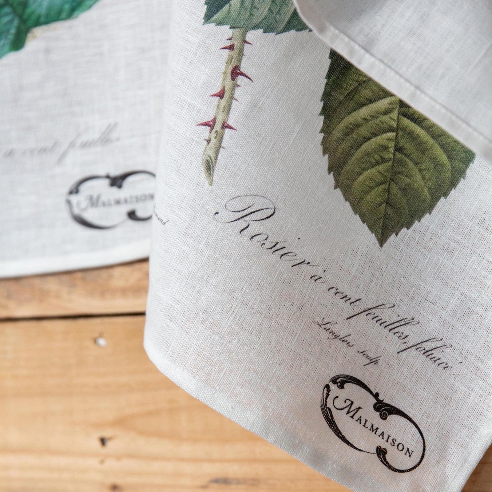 Empress - Redouté 'Centifolia Roses' - Linen Tea Towel