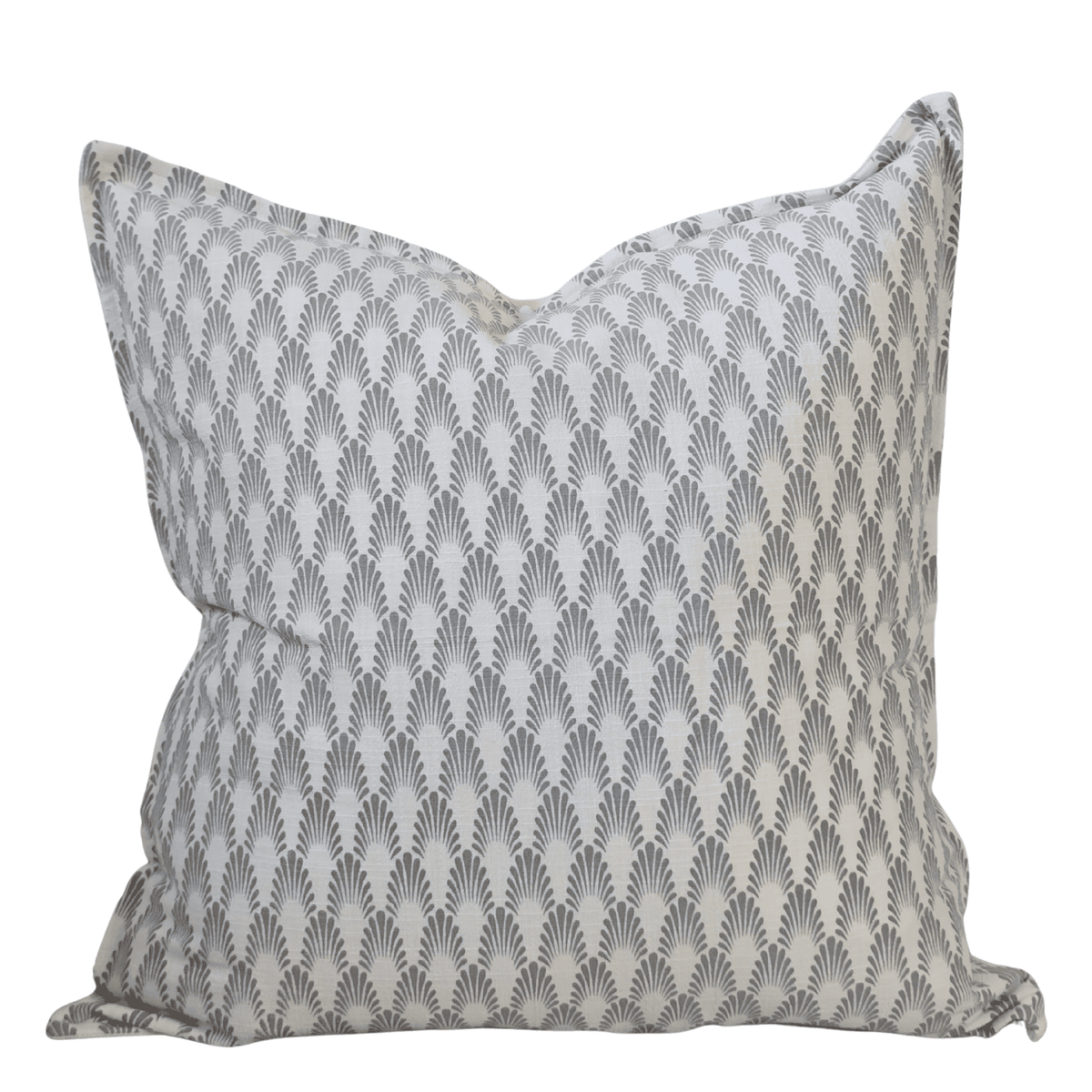 Éventail Linen Blend Cushio - Blue and white 