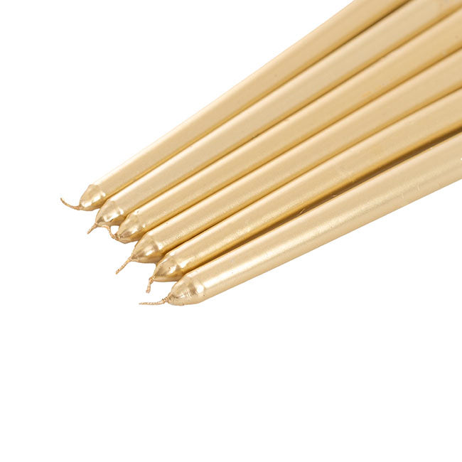 Gold taper candle tips 25cm