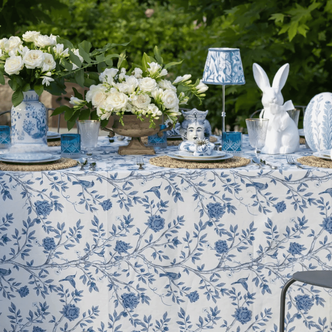 Versailles Blue Chinoiserie Tablecloth