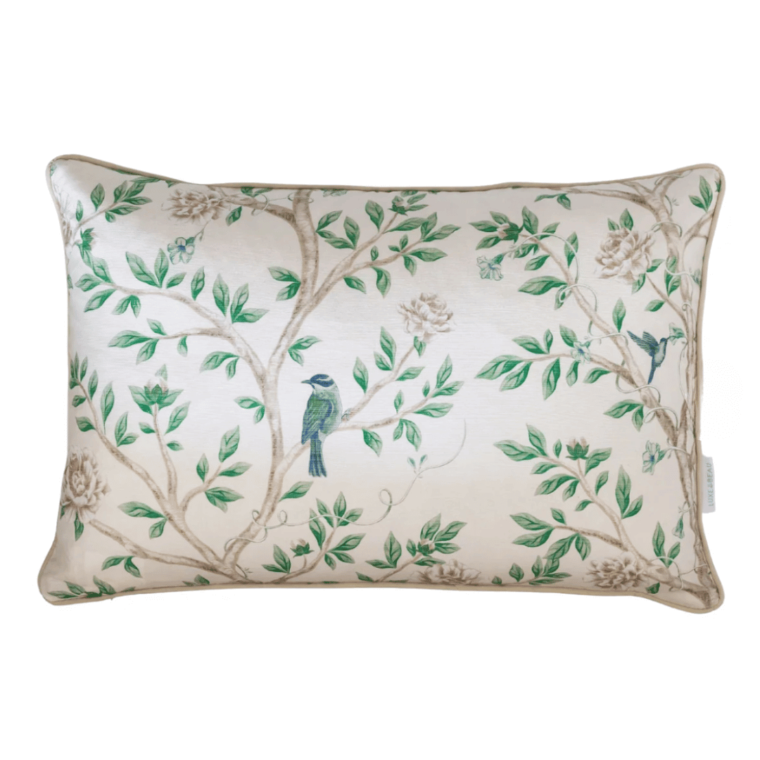 Chinoiserie Pattern Cushion - Duck Feather filled