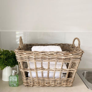 PROVENCE WICKER LAUNDRY BASKET