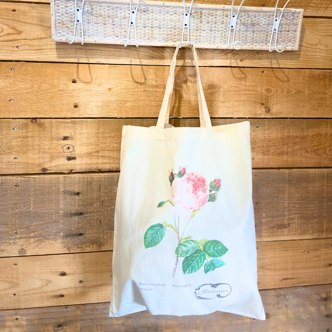 Malmaison Redoute Rose Cotton Tote