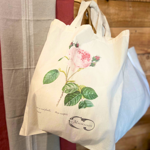 Malmaison Redoute Rose Cotton Tote