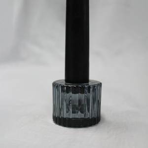 Ruffle Candleholder - Lustre Black 4cm