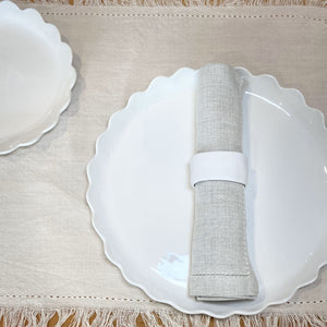 Amitié Napkin Ring - White - Set of 4