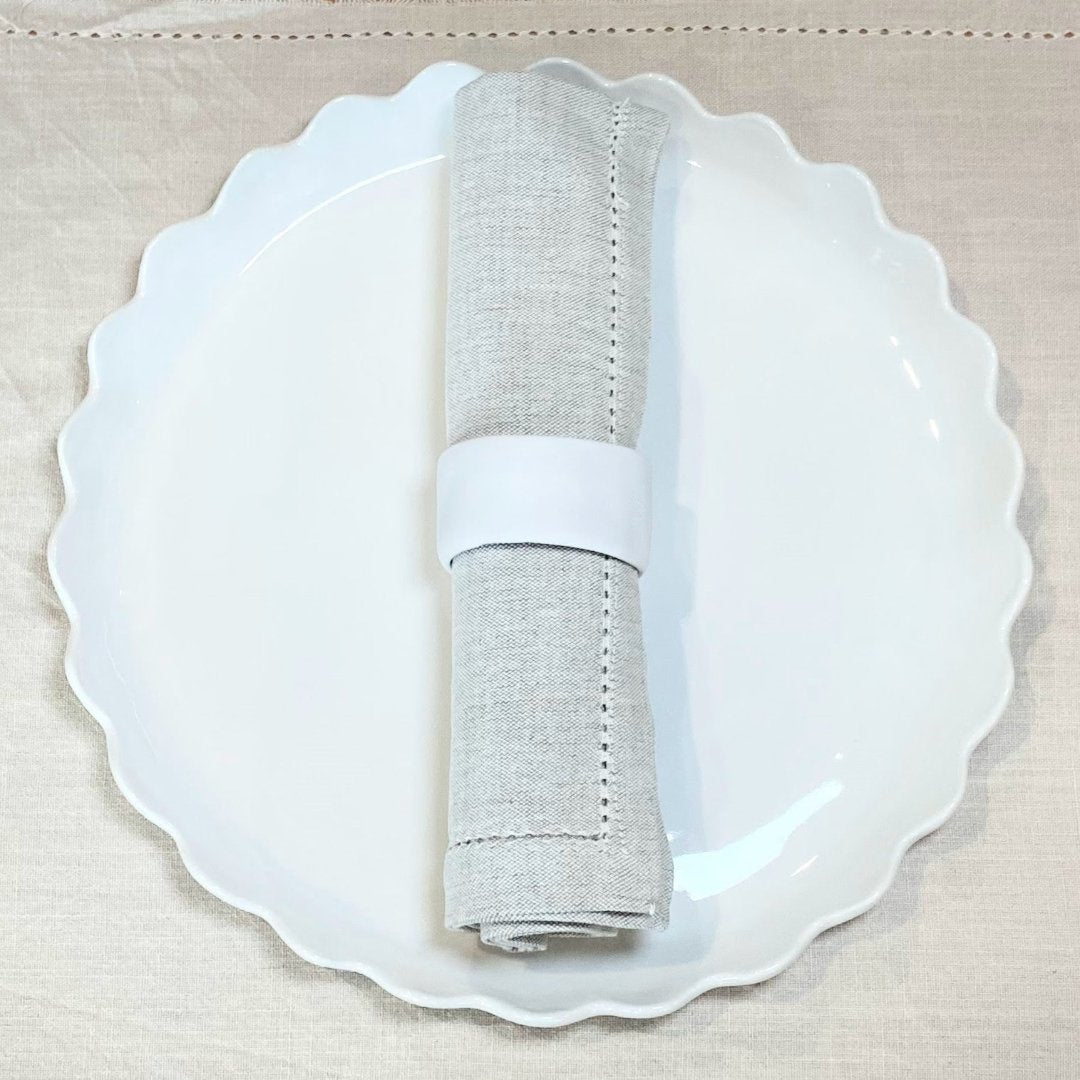 Amitié Ceramic Napkin Ring - White