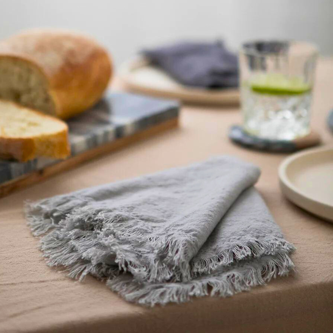 Avani French Grey Stonewashed Cotton Napkins
