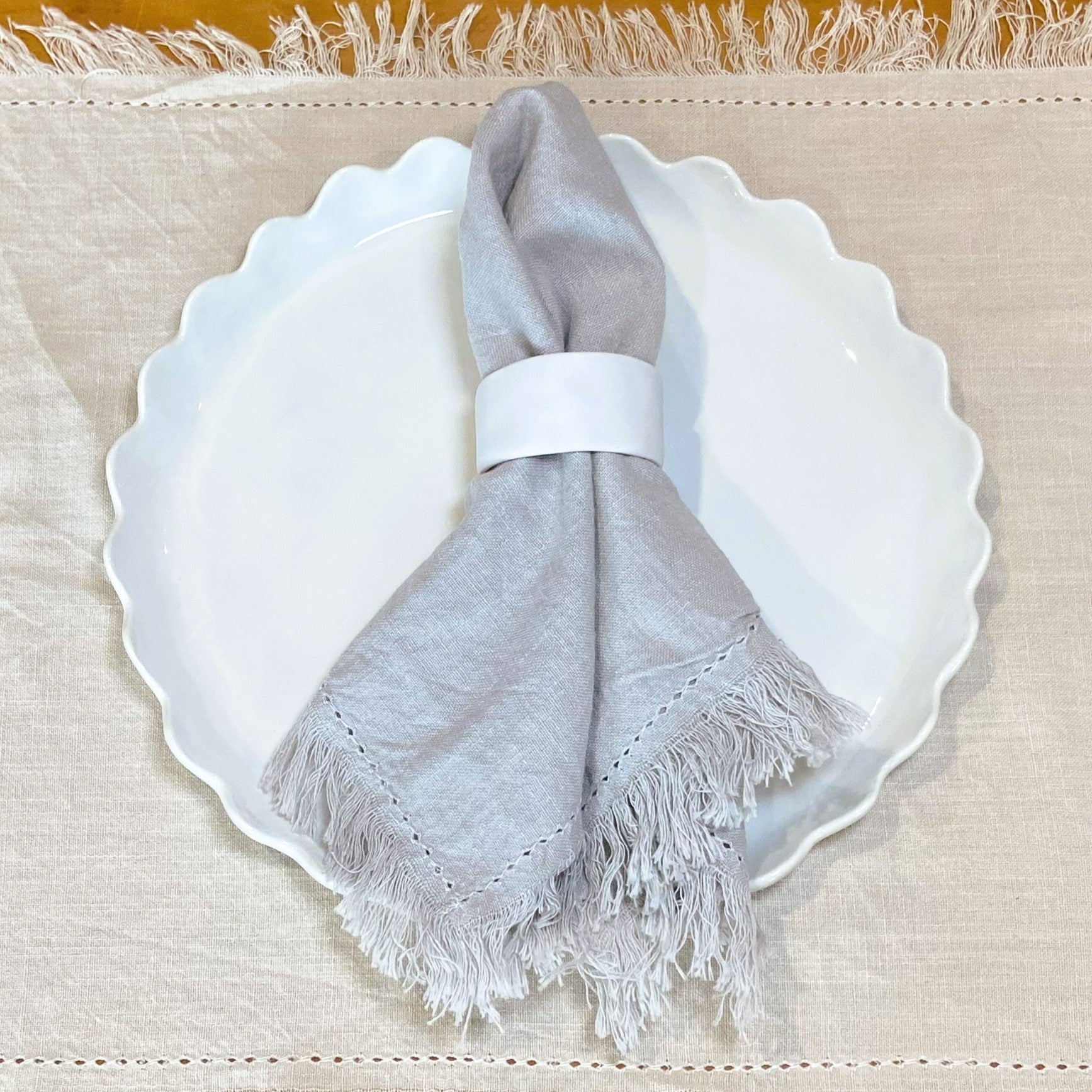 Avani French Grey Stonewashed Cotton Napkins