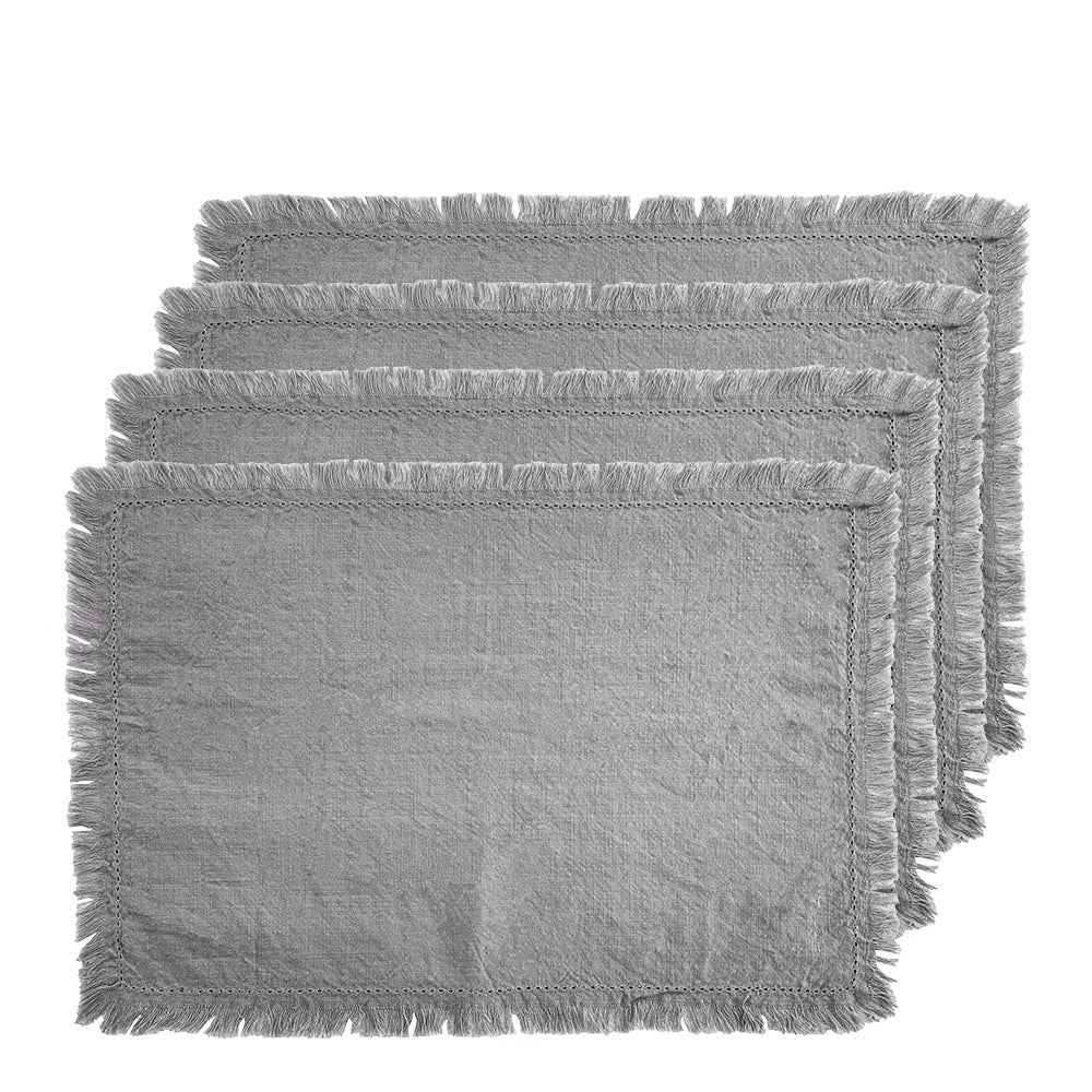 Avignon Placemats - French Grey - Set of 4