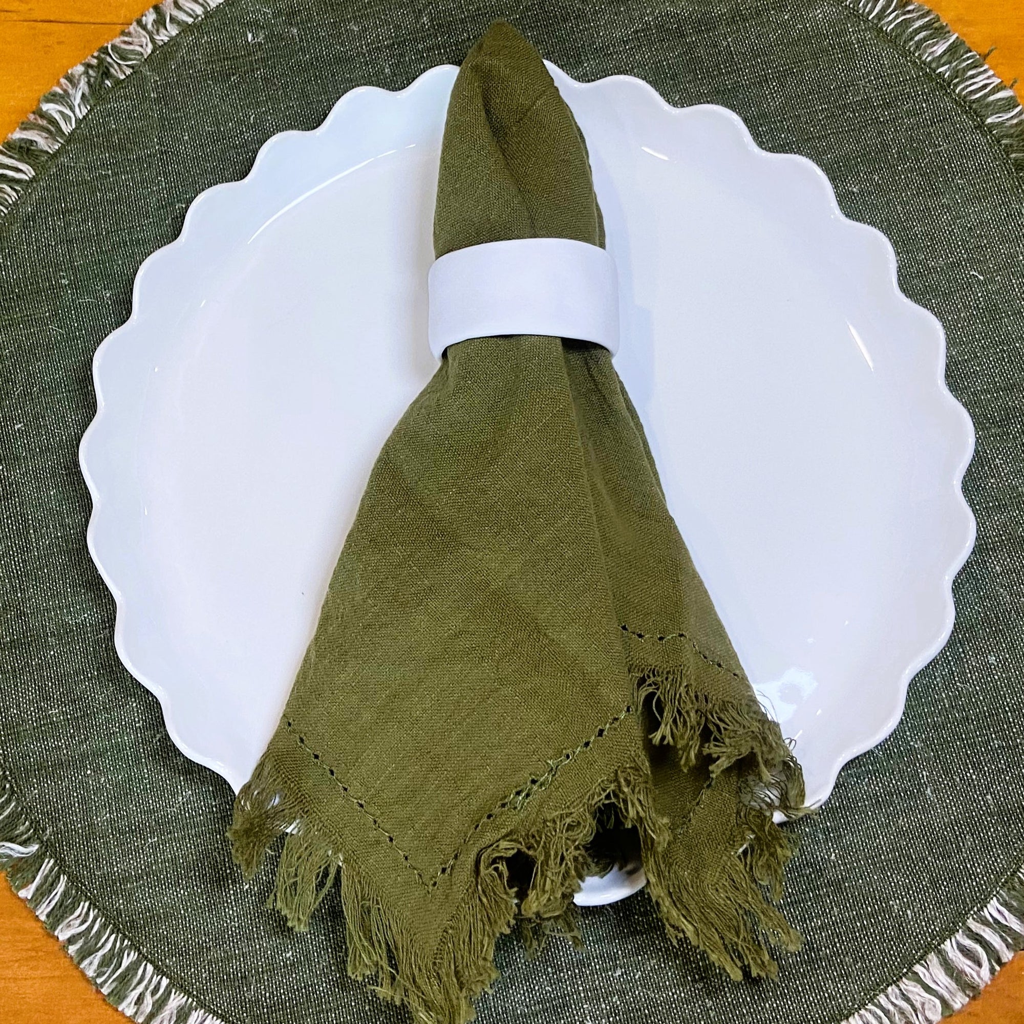 Avani  Cotton Napkins - Olive