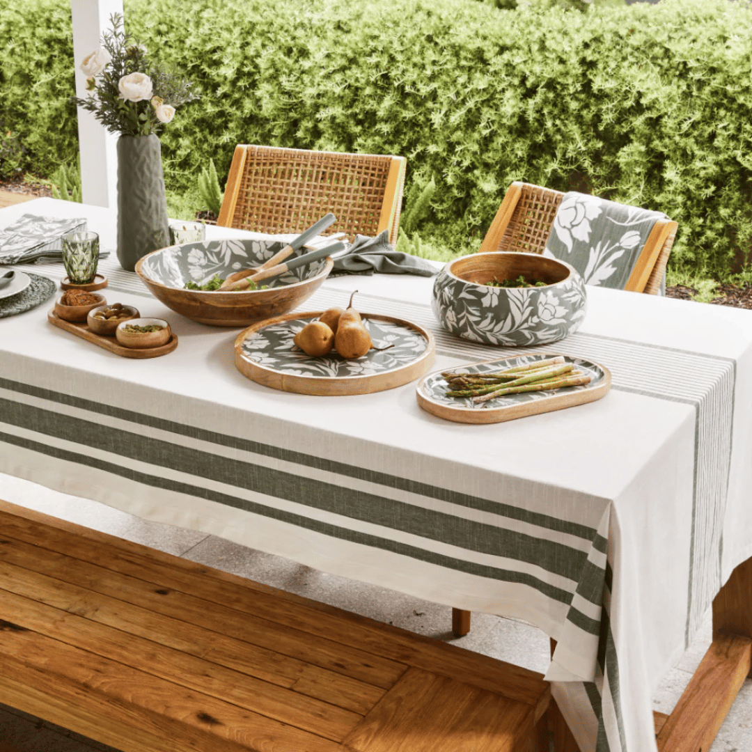 French Country Stripe Tablecloth