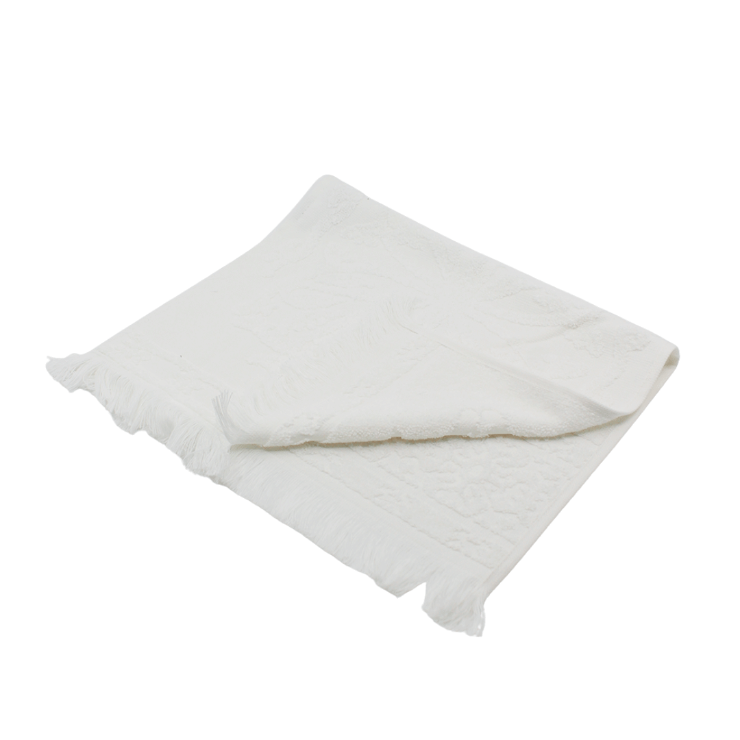 Luxury cotton linen hand towel in soft botanical weave – Malmaison