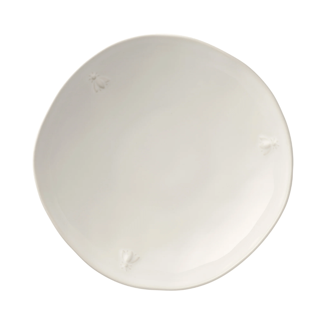 Top View of Ceramic Pasta Bowl embossed with Bees