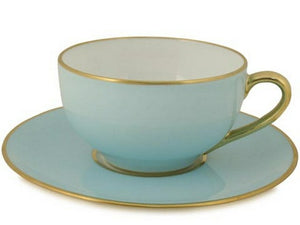 Malmaison Limoge Teacup & Saucer Pastel Blue