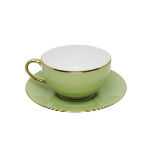 Malmaison Limoge Teacup & Saucer - Pastel Green