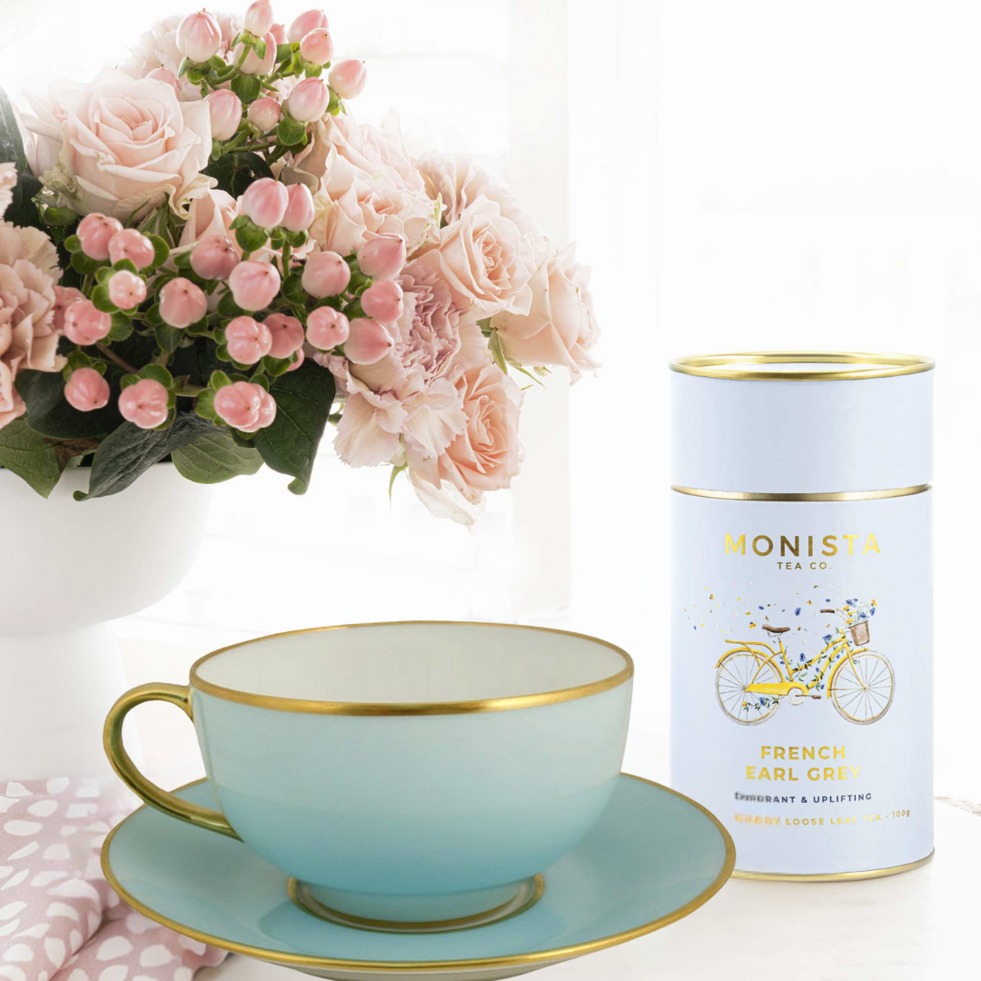 Malmaison - Limoge Pastel Blue Teacup & Monista French Earl Grey Tea
